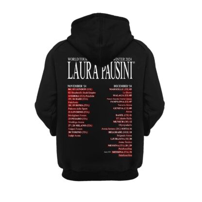 BLACK HOODIE LAURA PAUSINI WORLD TOUR WINTER 2024 - Image 2