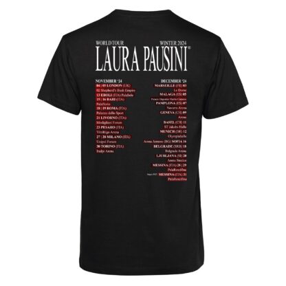 T-SHIRT NERA LAURA PAUSINI WORLD TOUR WINTER 2024 - immagine 2